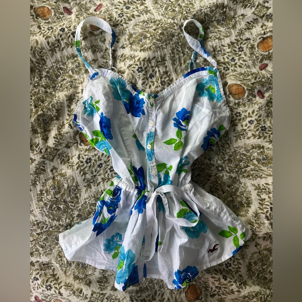 vintage y2k hollister floral babydoll tank